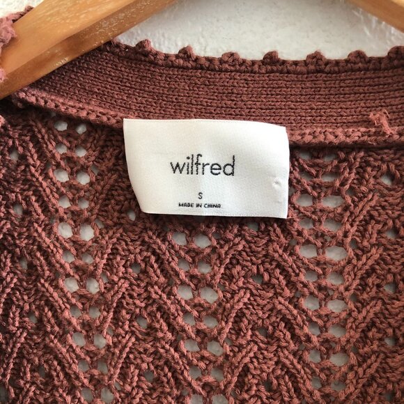 WILFRED By Aritzia Reverence Cardigan in Mocha Size Small - Picture 8 of 10
